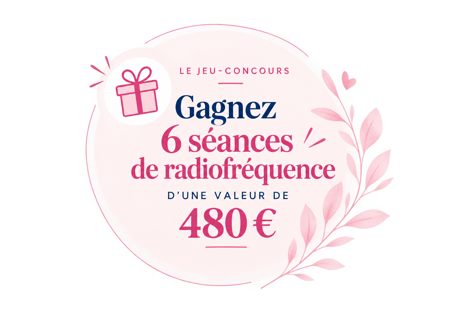 6 séances de radiofréquence d'une valeur de 480 €